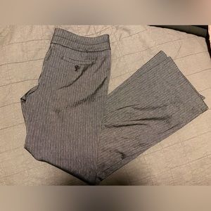 Loft dress pants. Black and white/silver herringbone. Bootcut. Size 6.